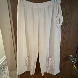Oh My Gauze- Sammy 3 cropped pants color snow